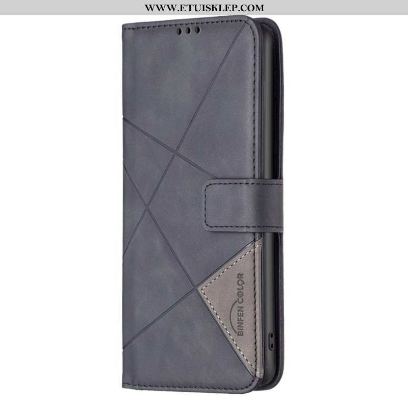 Etui Folio do Samsung Galaxy S23 5G Kolorowe Trójkąty Binfena